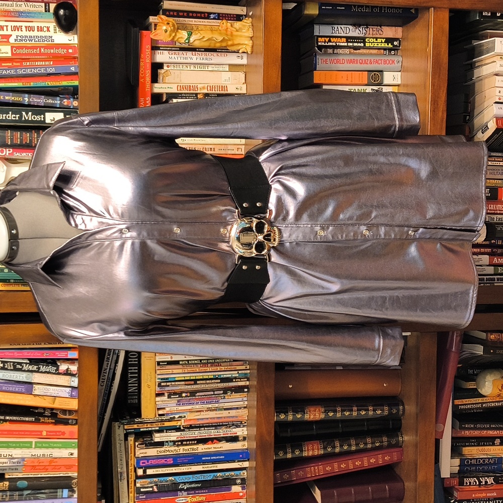 NWOT Missguided Metallic Button-Up Shirt Dress